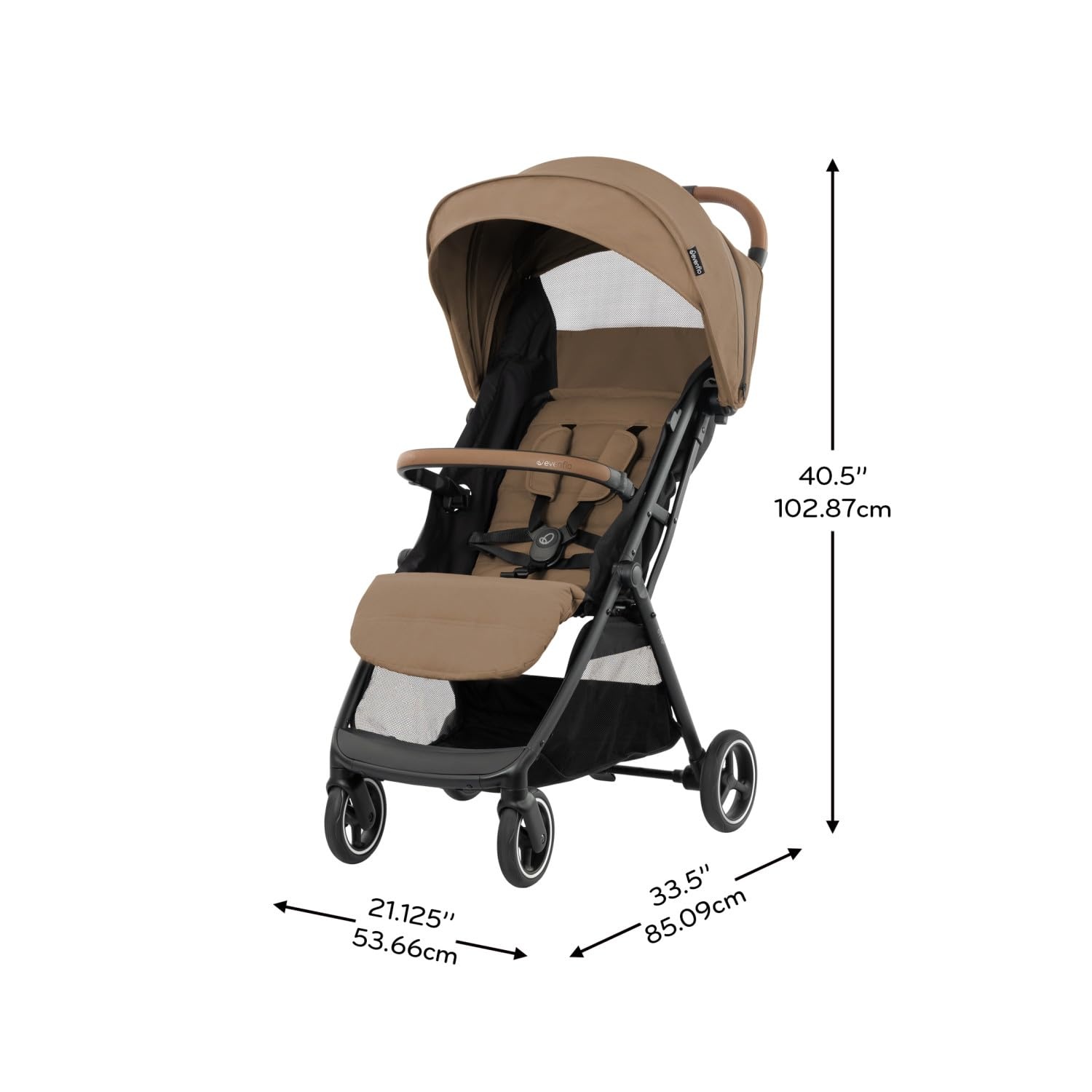 image:imageEvenflo Otto Travel System wLiteMax Infant Cat SeatCaramel Tan