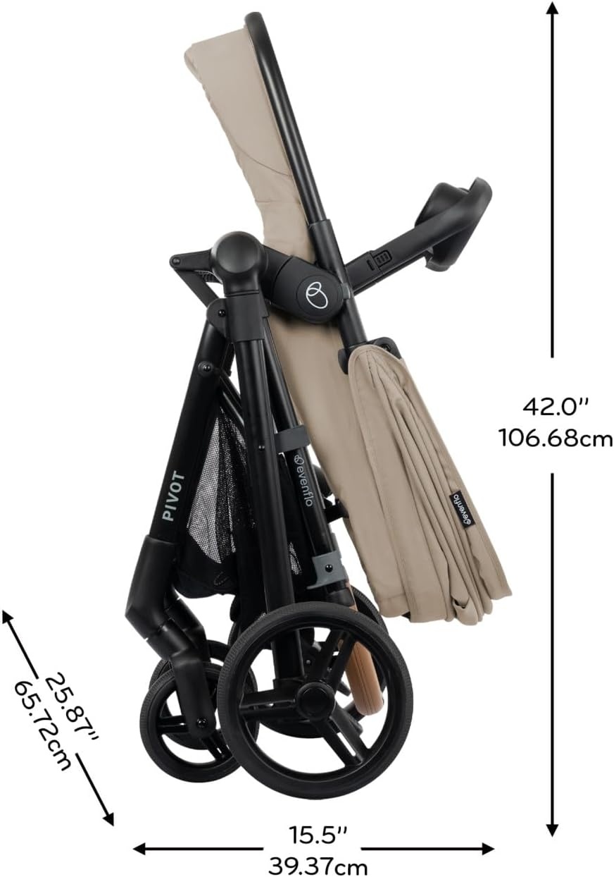 image:imageEvenflo Pivot NXT Travel System with LiteMax NXT Preemie and Infant Car SeatLatte Tan