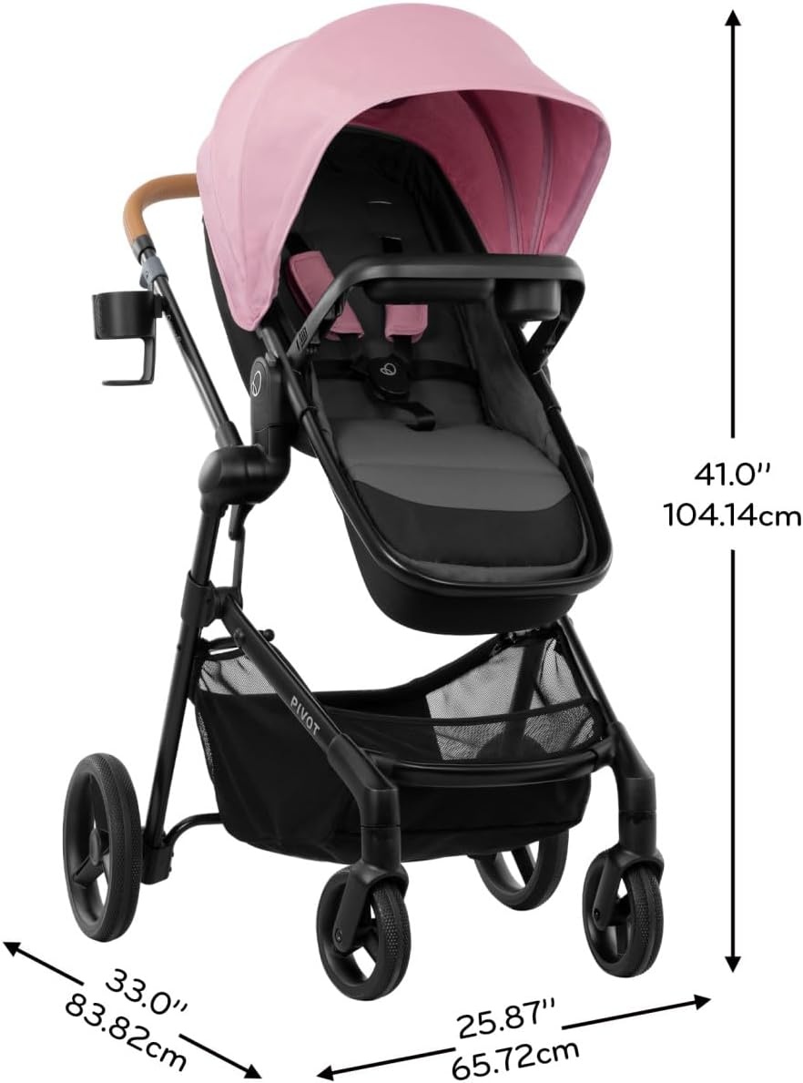 image:imageEvenflo Pivot NXT Travel System with LiteMax NXT Preemie and Infant Car SeatLilas Pink