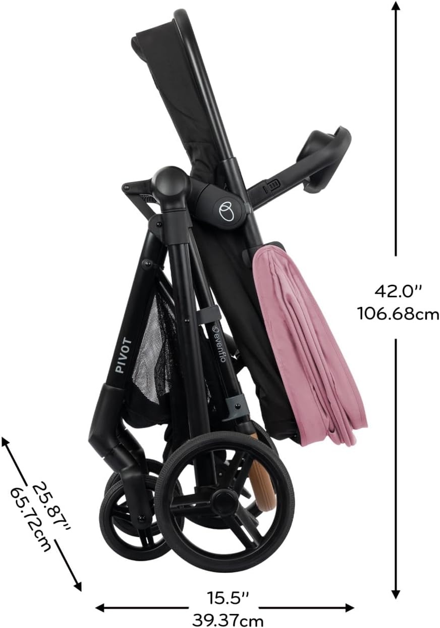 image:imageEvenflo Pivot NXT Travel System with LiteMax NXT Preemie and Infant Car SeatLilas Pink