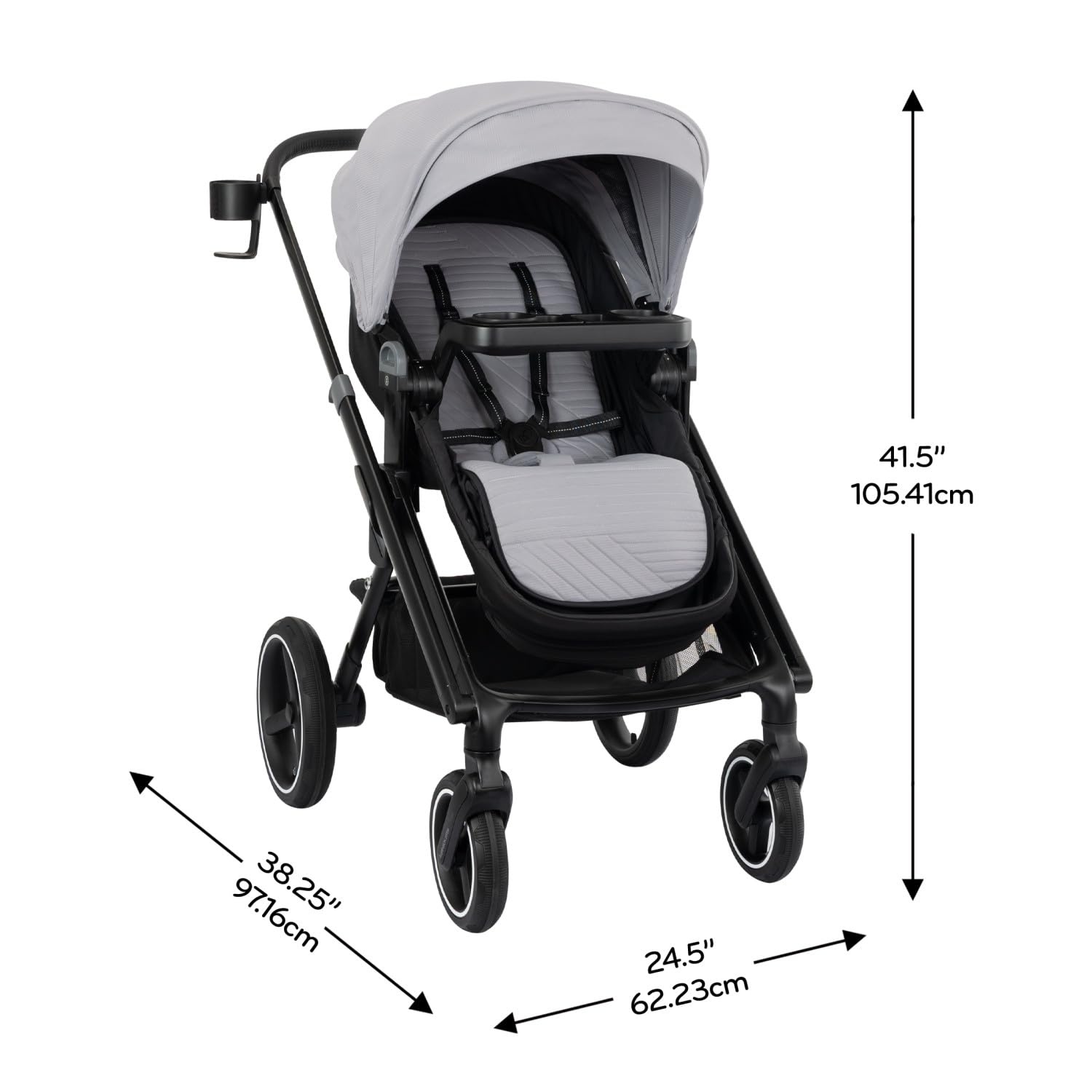 image:imageEvenflo Transformer Stroller to Wagon Travel System wLiteMax NXT Car SeatFog Gray