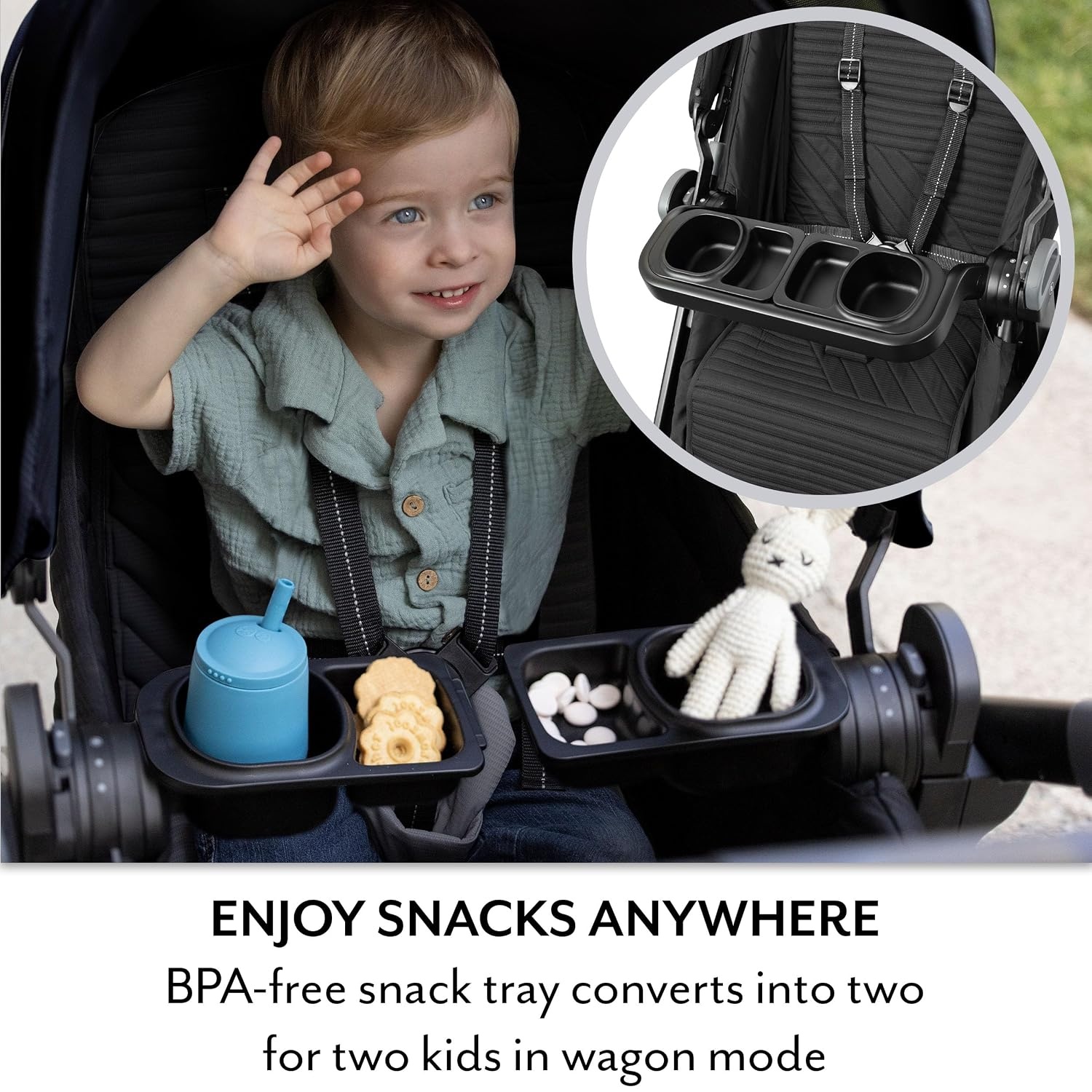 image:imageEvenflo Transformer Stroller to Wagon Travel System wLiteMax NXT Car SeatPitch Black