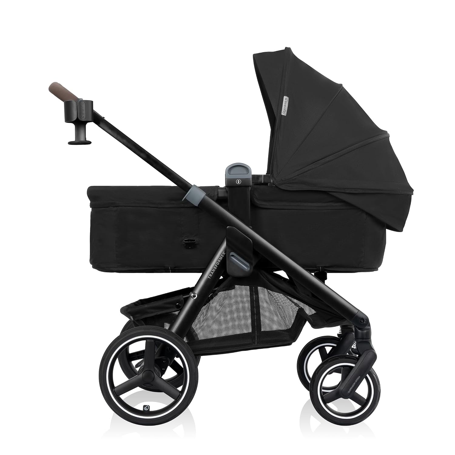 image:imageEvenflo Transformer Stroller to Wagon Travel System wLiteMax NXT Car SeatPitch Black