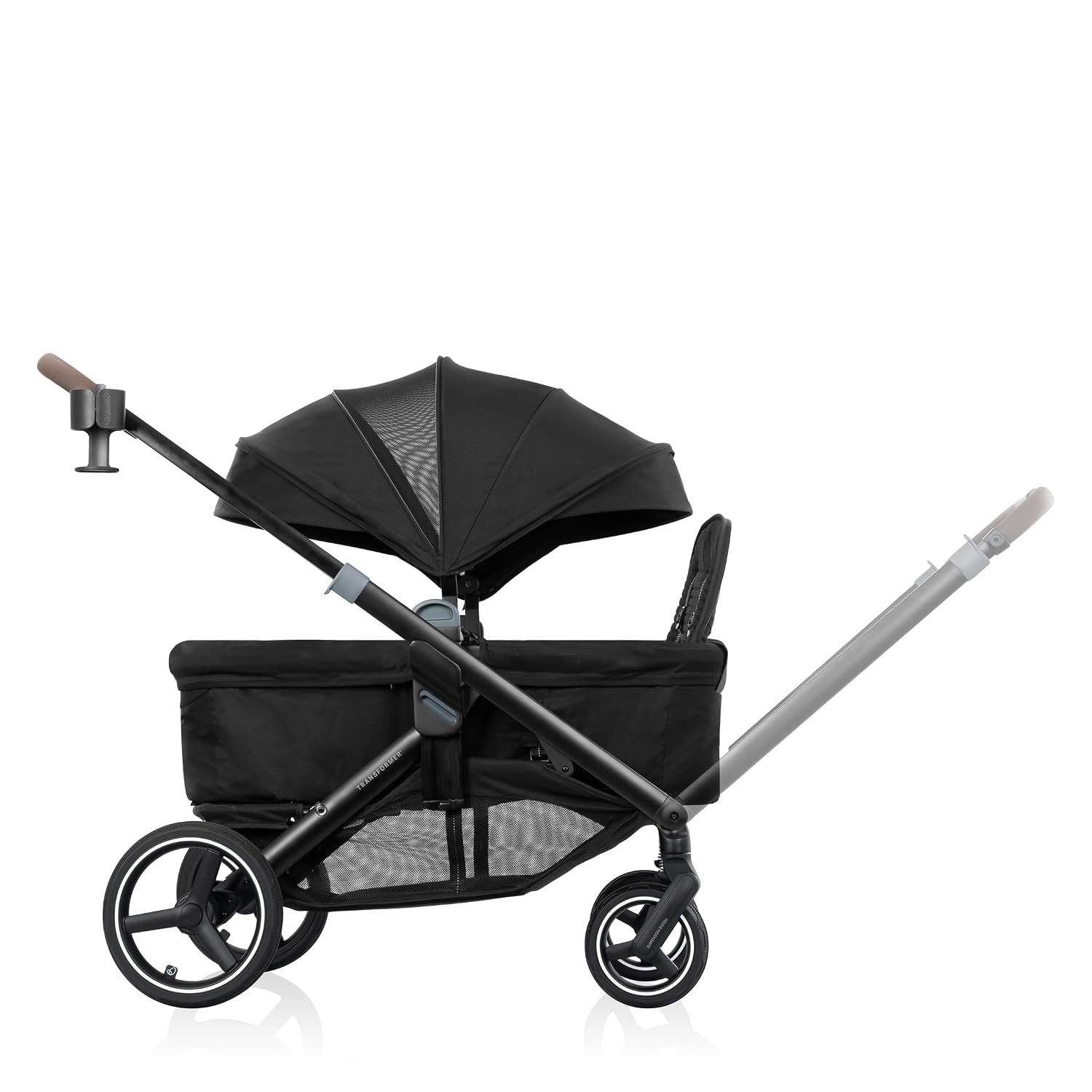 image:imageEvenflo Transformer Stroller to Wagon Travel System wLiteMax NXT Car SeatPitch Black