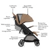 Evenflo Otto+ Travel System w/LiteMax Infant Cat Seat(Caramel Tan)