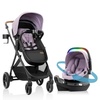 Evenflo Shyft Intuiti+ Travel System w/ Revolve180 LiteMax NXT Rotating Car Seat(Agate Purple)