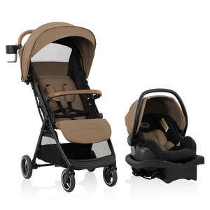 Evenflo Otto+ Travel System w/LiteMax Infant Cat Seat(Caramel Tan)