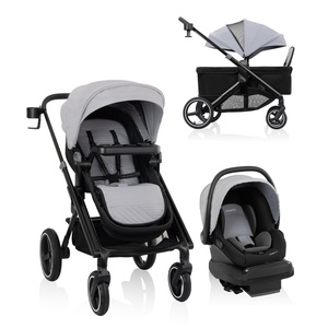 Evenflo Transformer Stroller to Wagon Travel System w/LiteMax NXT Car Seat(Fog Gray)